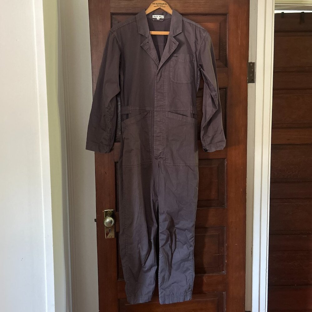 Used Alex Mill Standard Jumpsuit in Iron Grey Cotton Twill (Sz XS)